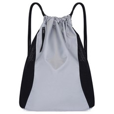 마켓감성 농구 졸라매는 끈 가방, 그레이, 1개