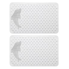 블럭마트 욕실 돌고래 미끄럼방지매트 85 x 54 cm, 화이트, 2개