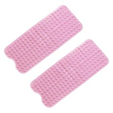 Block Mart 簡約浴室防滑墊 100 x 40 cm, 粉紅色, 2個