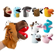 Kes.B PLAY NEW 可張嘴動物手偶 10件組 2392, 1個, 10種