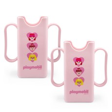 Playmobil 幼兒用迷你包裝杯架, 粉紅色(愛心), 2個