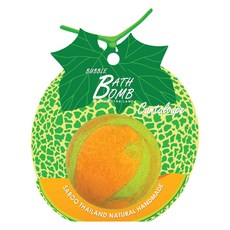 Saboo 泡泡沐浴球 CANTALOUPE 綠哈密瓜 天然手工製作, 150g, 1顆