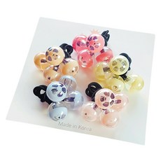 女童迷你花朵球球髮帶5款 x 2入組