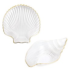 DAEHAN 居家咖啡廳風格感性裝飾小物托盤 扇貝+海螺套組, 混合顏色