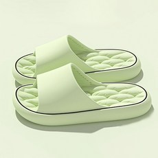 홈플로우 호텔 느낌 패셔너블 세련된 남여공용 슬리퍼, 그린, 1개