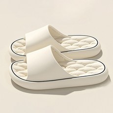 Home Flow 飯店感 時尚精緻 男女通用拖鞋, 白色, 1個