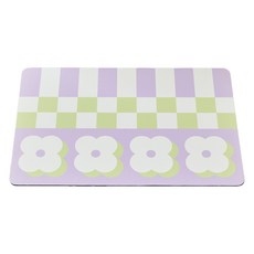 BUTTERSHOP 吸水速乾方形珪藻土腳踏墊 60 x 40 cm, 幸運草紫, 1個