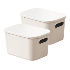 PP HOME LIVING 廚房食品儲藏室多用途收納箱 B型 6L, 2個, 白色