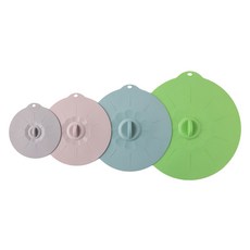 COCOSTORY 矽膠多功能蓋4件組, 灰色 + 粉紅色 + 藍色 + 綠色, 1套