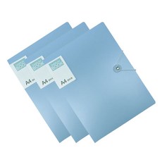 Allode Archive Test A4文件夾 40頁 按扣式 TYPE01, 藍色, 3個