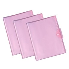 allode A3 收納文件夾 40p TYPE01, 3個, 粉紅色