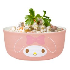 스케이터 캐릭터 도자기제 국그릇 CHBW2, 산리오 핑크, 1개