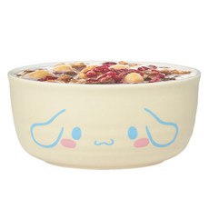 스케이터 캐릭터 도자기제 국그릇 CHBW2, 산리오 아이보리, 1개