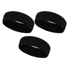 G&Y 麻花防滑透氣運動髮帶, 黑色