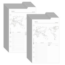 PLEPIC A6 6孔雙面索引墊 世界旅行, 30入, 2個