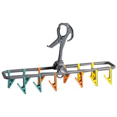 折疊式曬衣夾, 1個, 灰色