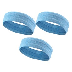 G&Y 麻花防滑透氣運動髮帶, 藍色