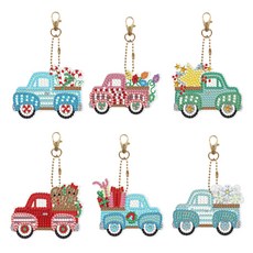 데이소이 열쇠고리 만들기 DIY 보석십자수 6종 세트, TYPE 30 트럭, 1세트