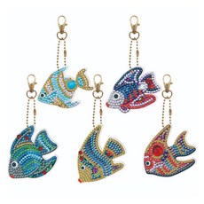 데이소이 이지 키링 만들기 DIY 보석십자수 5종 세트, TYPE 08 물고기, 1세트