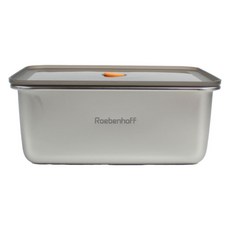 Roebenhoff 微波爐不鏽鋼密封容器 長方形 2900ml 19 x 23.5 x 9.5 cm, 1個, 單品, 1入