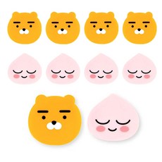 KAKAO FRIENDS 橡皮擦 2款 x 5入組, 萊恩, 屁桃, 10個