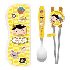 LE BARN 屁屁偵探雙手訓練餐具盒組, 餐具盒+湯匙+學習筷, 混色, 1組