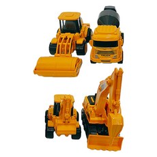 JoyKids 壓鑄慣性迷你工程車壓路機4件組, 混合色, 1個