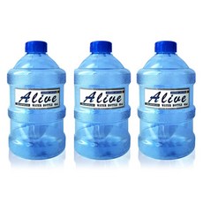 Living Family 便攜式附提把運動水壺, 藍色, 1L, 3個