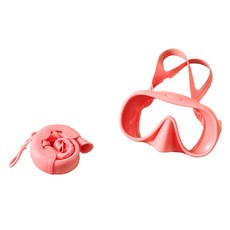 D-Wave 輕鬆潛水折疊浮潛面罩 DSQ-002, 桃粉色