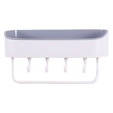 블럭마트 파스텔 부착식 욕실선반, 화이트, 1개