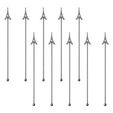 까사베니 스텐 칵테일 하이볼 홈텐딩 머들러 에펠, 실버, 10개