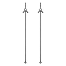 Casabeni 不鏽鋼雞尾酒高球杯居家調酒搗棒 艾菲爾, 2個, 銀色