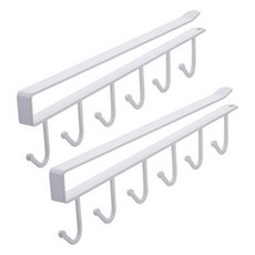 다용도 선반 후크, 화이트, 2개