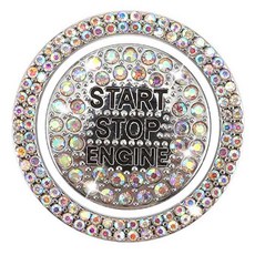 NatureSParmer 汽車水鑽啟動按鈕蓋裝飾環組, 雷射, 1套