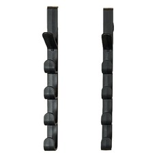 5구 도어 후크, 블랙, 2개