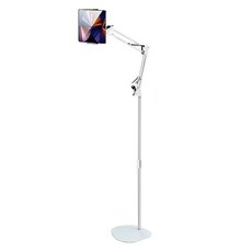 Winiz 圓形底座 可調節高度 手機 平板電腦 支架 135cm, 1個, WZTSH020W, 白色