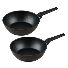 QUEEN SENSE Dinner炒鍋2件組, 棕色, 炒鍋 24cm*2, 1組