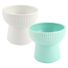 DOG-i 寵物粉彩陶瓷碗 2件組, 白色 + 薄荷綠色, 1套