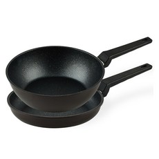 퀸센스 디너 프라이팬 세트 2개, 브라운, 프라이팬 28cm + 궁중팬 28cm, 1세트