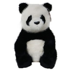 AURORA World 世界胖胖 坐姿絨毛娃娃 中, 白色 + 黑色, 30cm, 1個