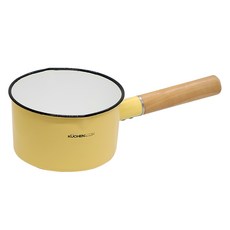로얄스타 KU 인덕션겸용 법랑 미니 편수 냄비, 14cm, 노랑, 1개