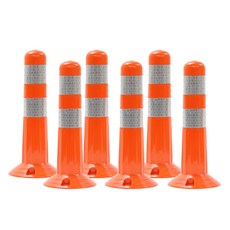 信都產業 防窺引導柱 彈力柱 6入 + 配件, 6個, 橘色
