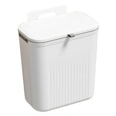 Line Smith掛式簡約廚房帶蓋垃圾桶 9.8L, 1個, Ivory