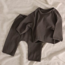 PEEKABOO 童款Friends baby直條紋長袖長褲套裝