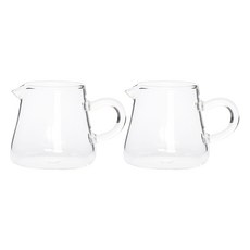 홈카페 내열유리 에스프레소잔 벨크리머 60ml, 투명, 2개