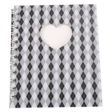 데이소이 피크닉 하트 미니 접착식 앨범, TYPE 04 아가일블랙, 25매