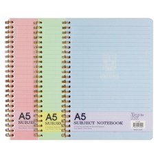 OXFORD 서브젝 절취스프링 좌철 노트 A5 3종 x 80p 세트, Pink + Green + Blue, 1세트
