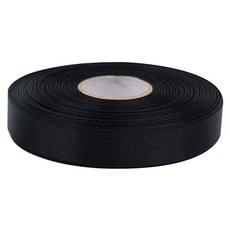 高級單面亮光緞帶 20mm, 1個, 45m, 10 黑色