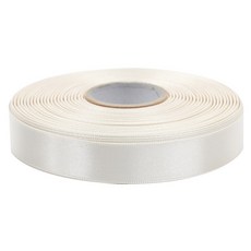 高級單面亮光緞帶 20mm, 1個, 45m, 04 象牙白