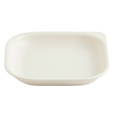 方形Ecogen幼兒日常餐盤 S, 1個, 象牙白